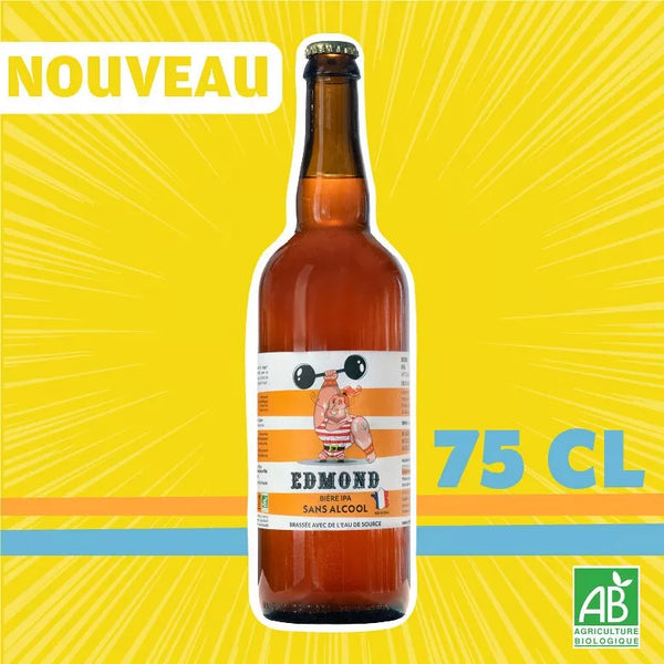 Bière Edmond l'IPA & bio 0,5% sans alcool - 75 cl