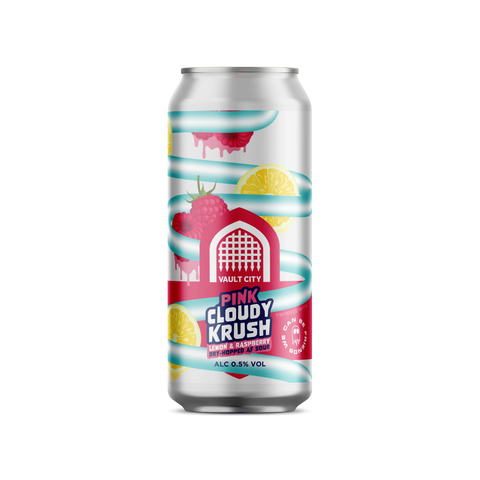 Bière Pink Cloudy Krush - Vault City sans alcool 0,5